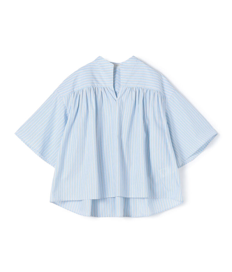 コットンブロード ギャザーブラウス