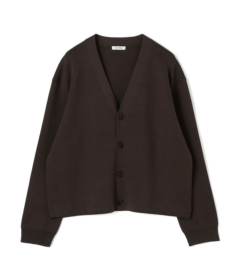 ELS cotton Vネックカーディガン