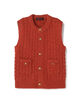ウールネップ ケーブルニットベスト