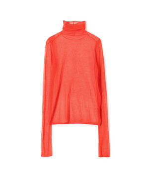 コットンナイロン シアータートルネックプルオーバー