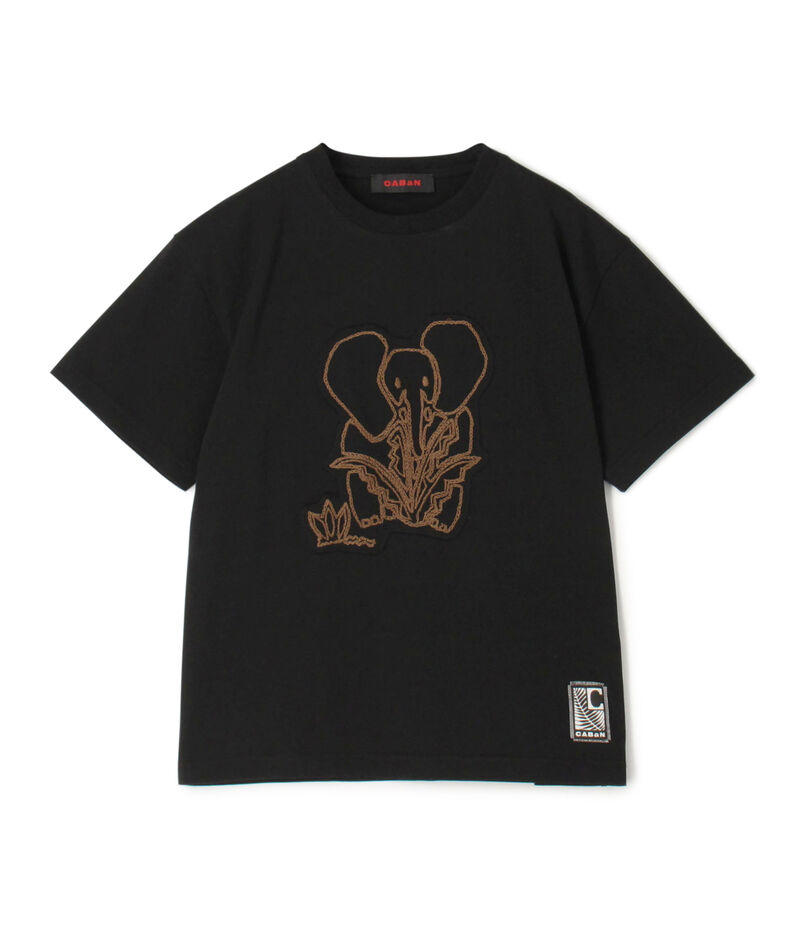 CABaN ドライスビンコットン ELEPHANTエンブロイダリー Tシャツ