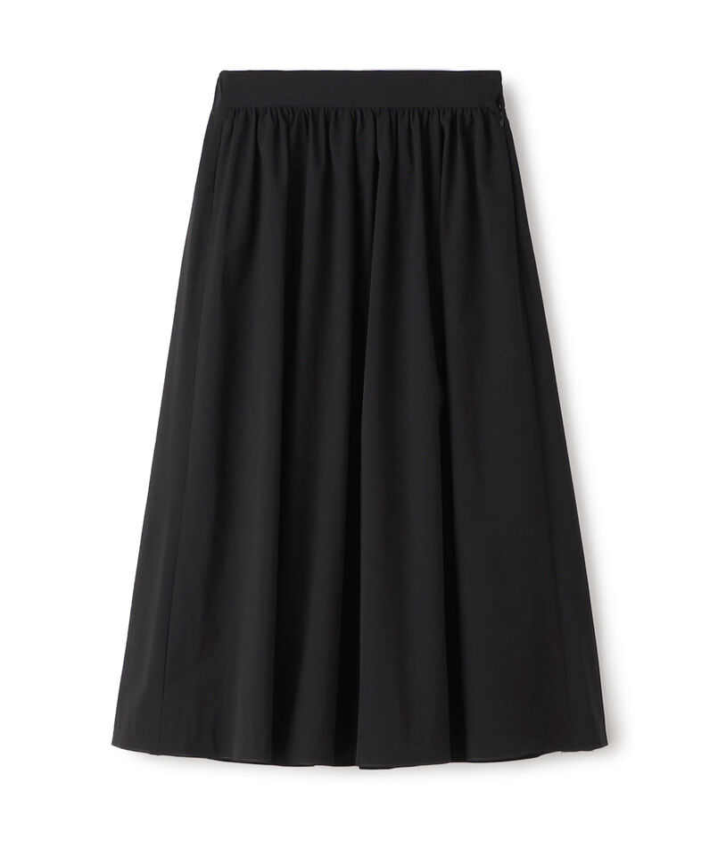 ストレッチタフタ ボリュームギャザースカート