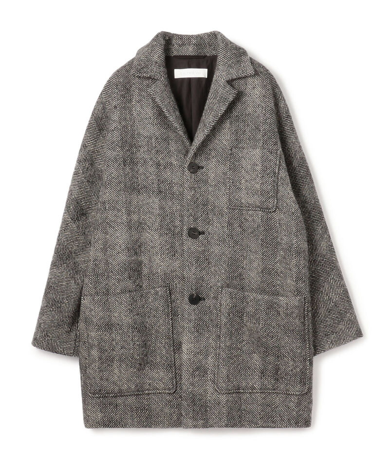 ワイドヘリンボーン ドルマンスリーブジャケットコート