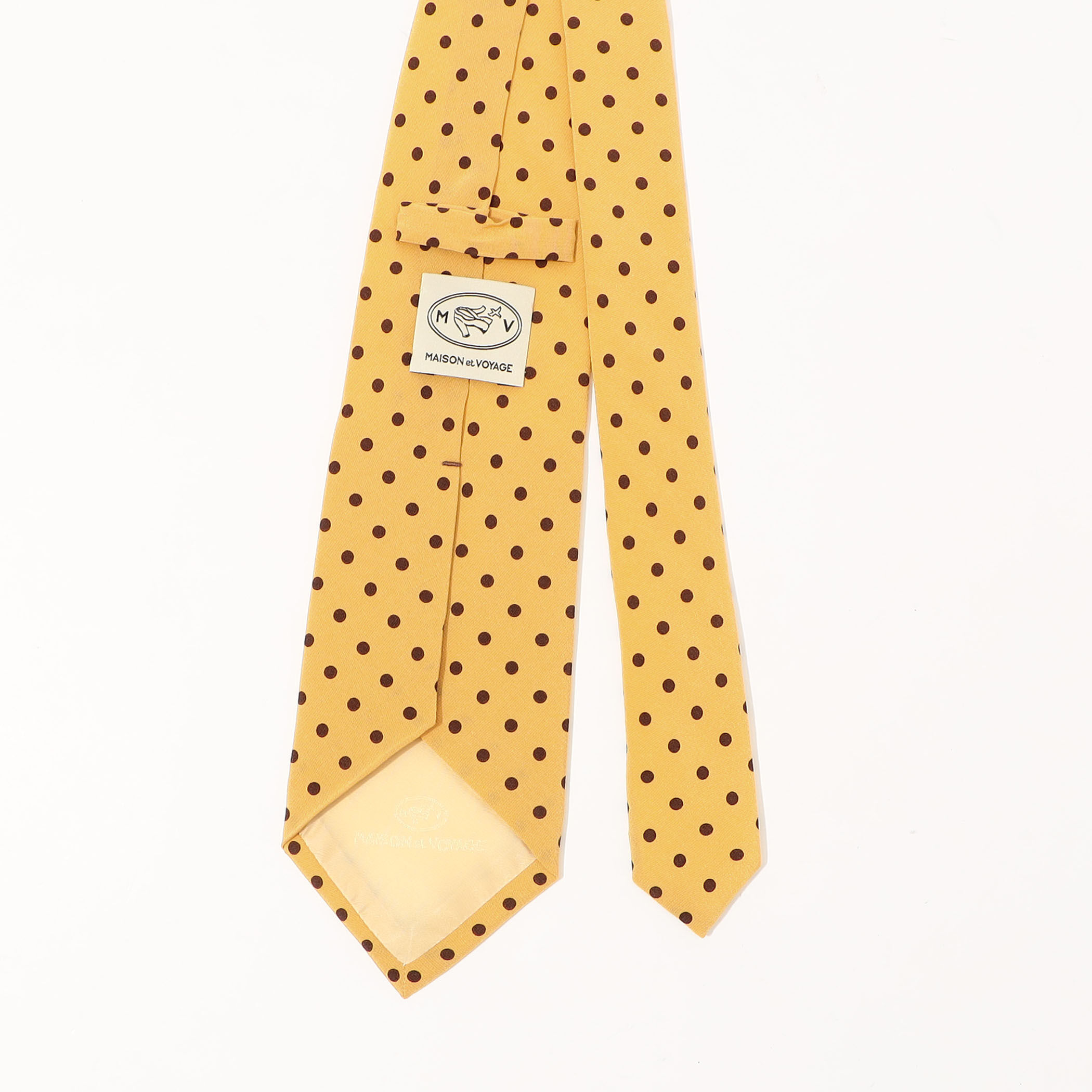 MAISON et VOYAGE シルクプリント 4mmドット レギュラータイ
