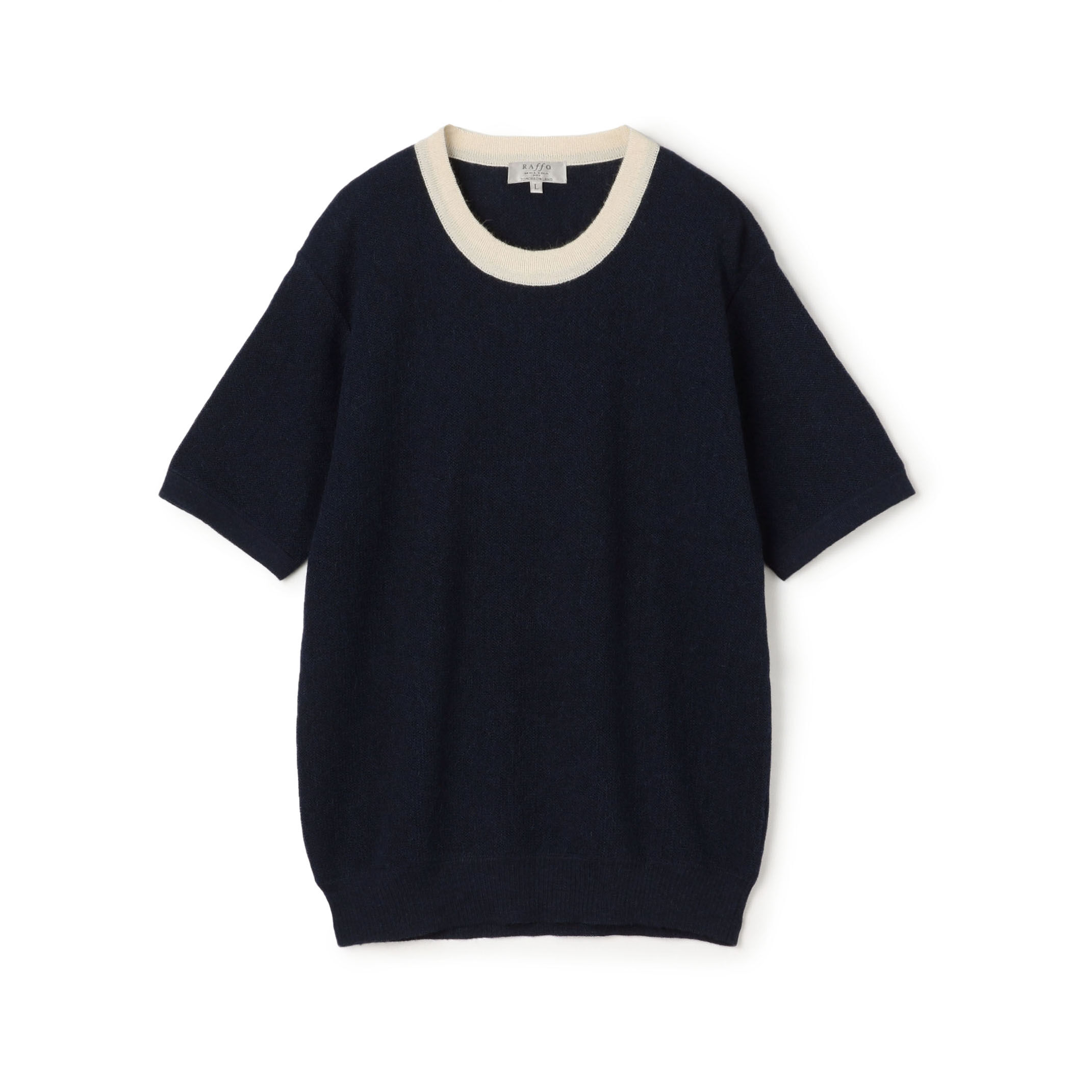 別注】Raffa Molina パイピング クルーネック ハーフスリーブニット