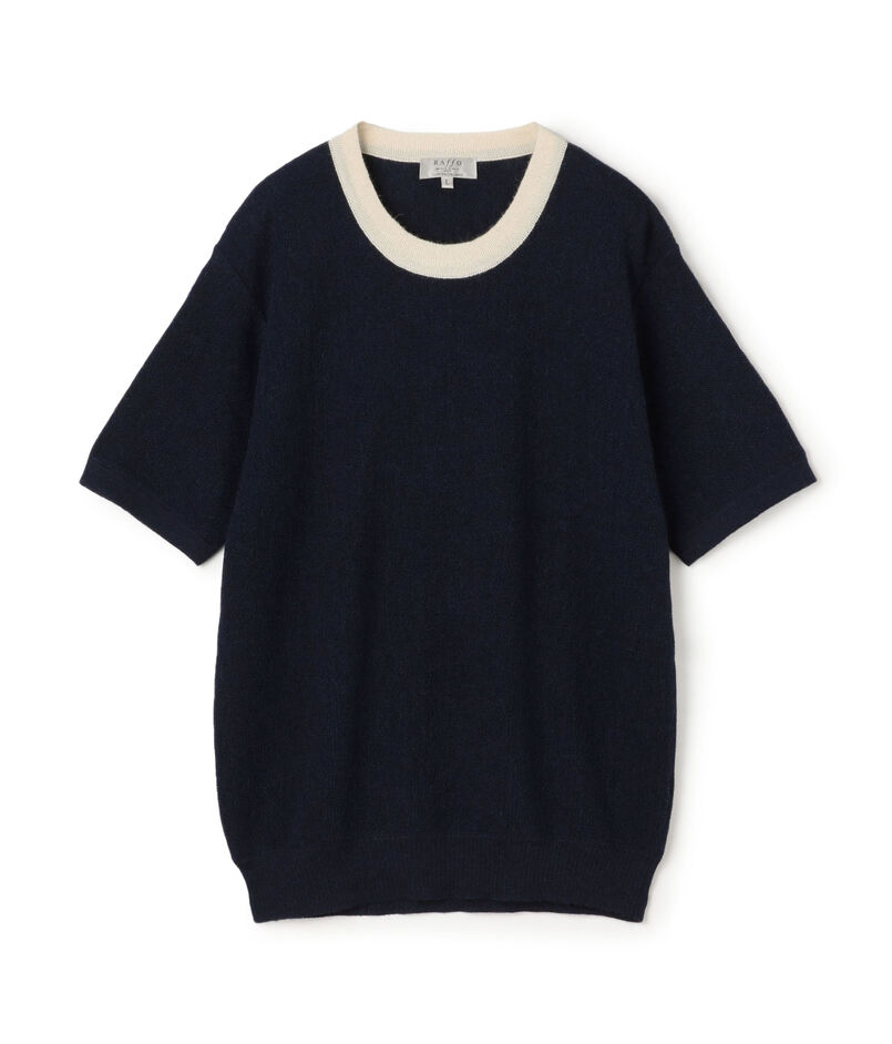 【別注】Raffa Molina パイピング クルーネック ハーフスリーブニット