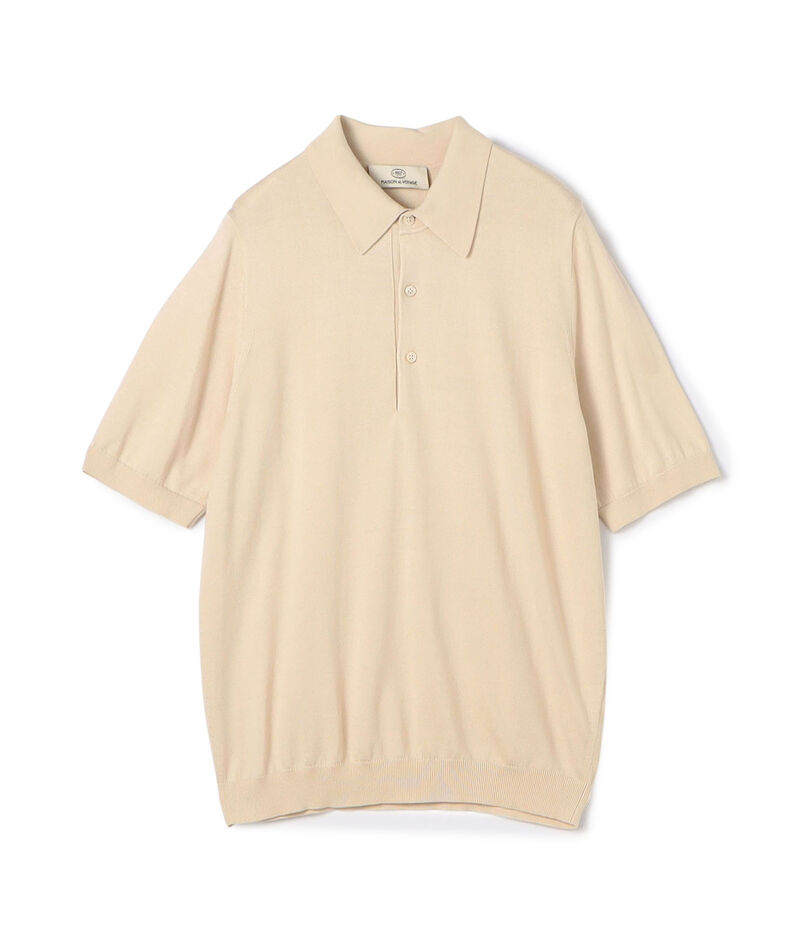 シルクコットン ニットポロシャツ SESIA