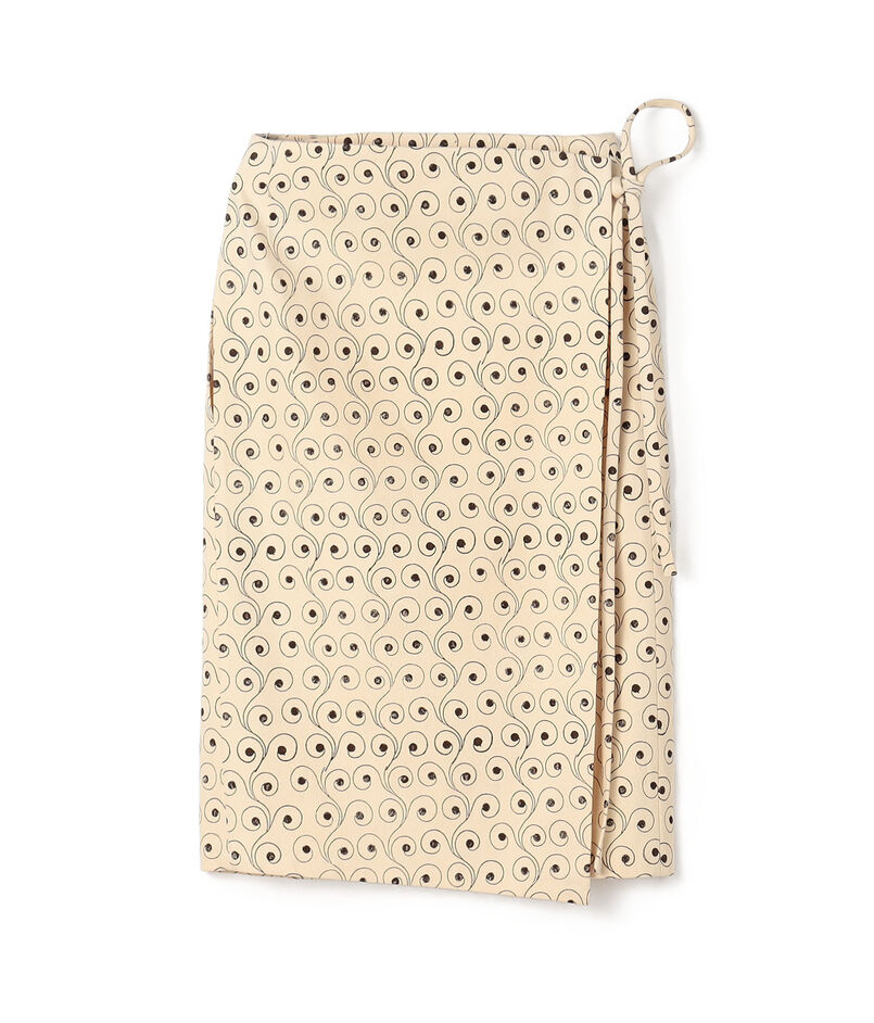 RIER DENIM PRINT ラップスカート