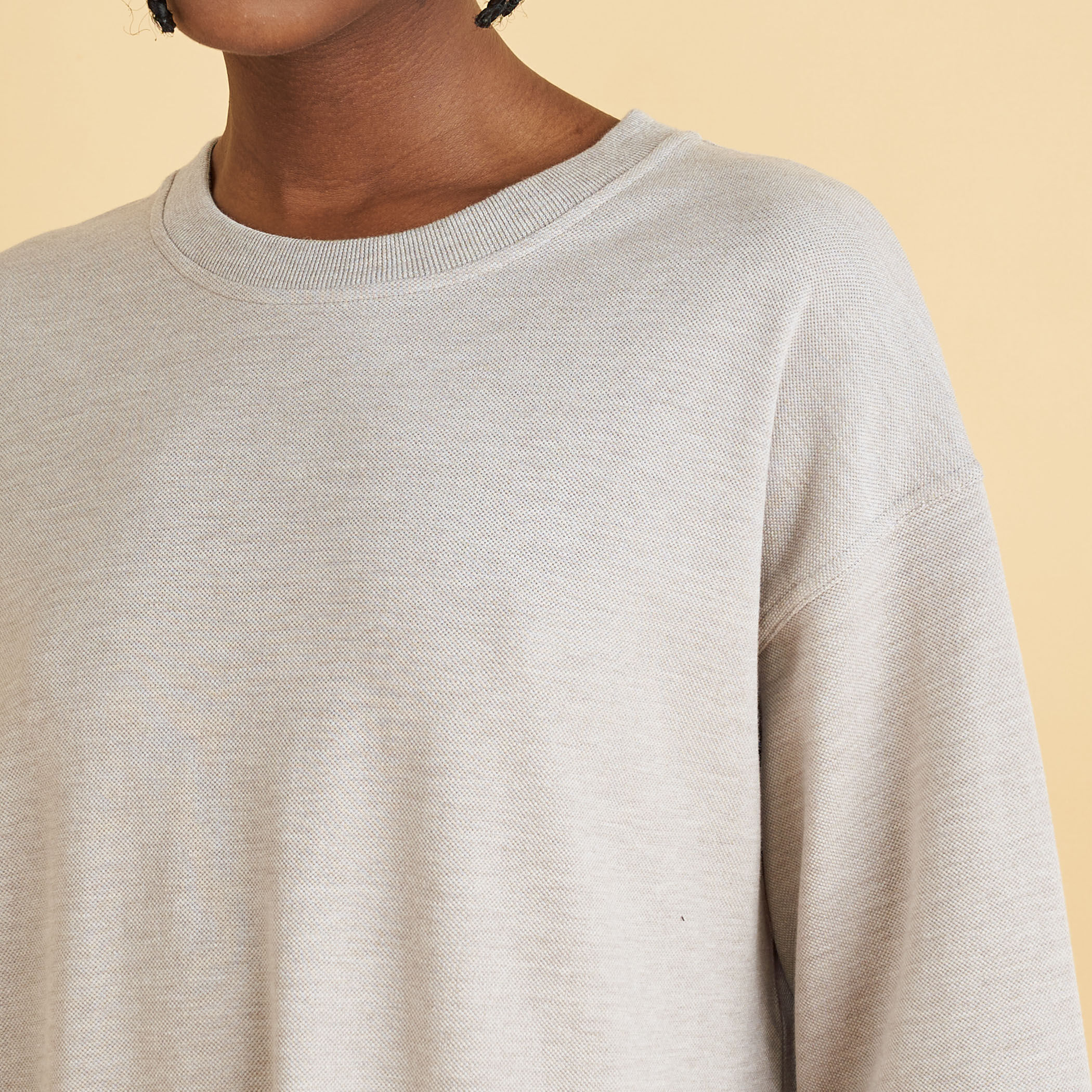 【GALERIE VIE】コットンシルクカノコ ワイドクルーネックＴシャツ コットンシルクカノコ ワイドクルーネックTシャツ（Tシャツ