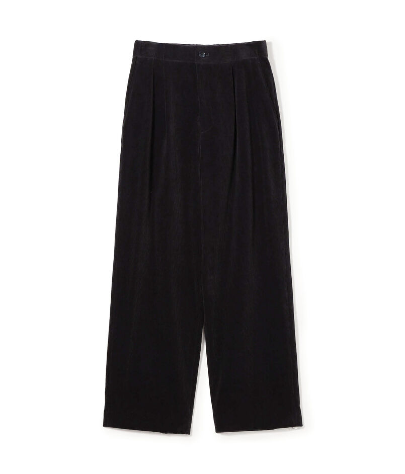 コットンコーデュロイ タックストレートパンツ