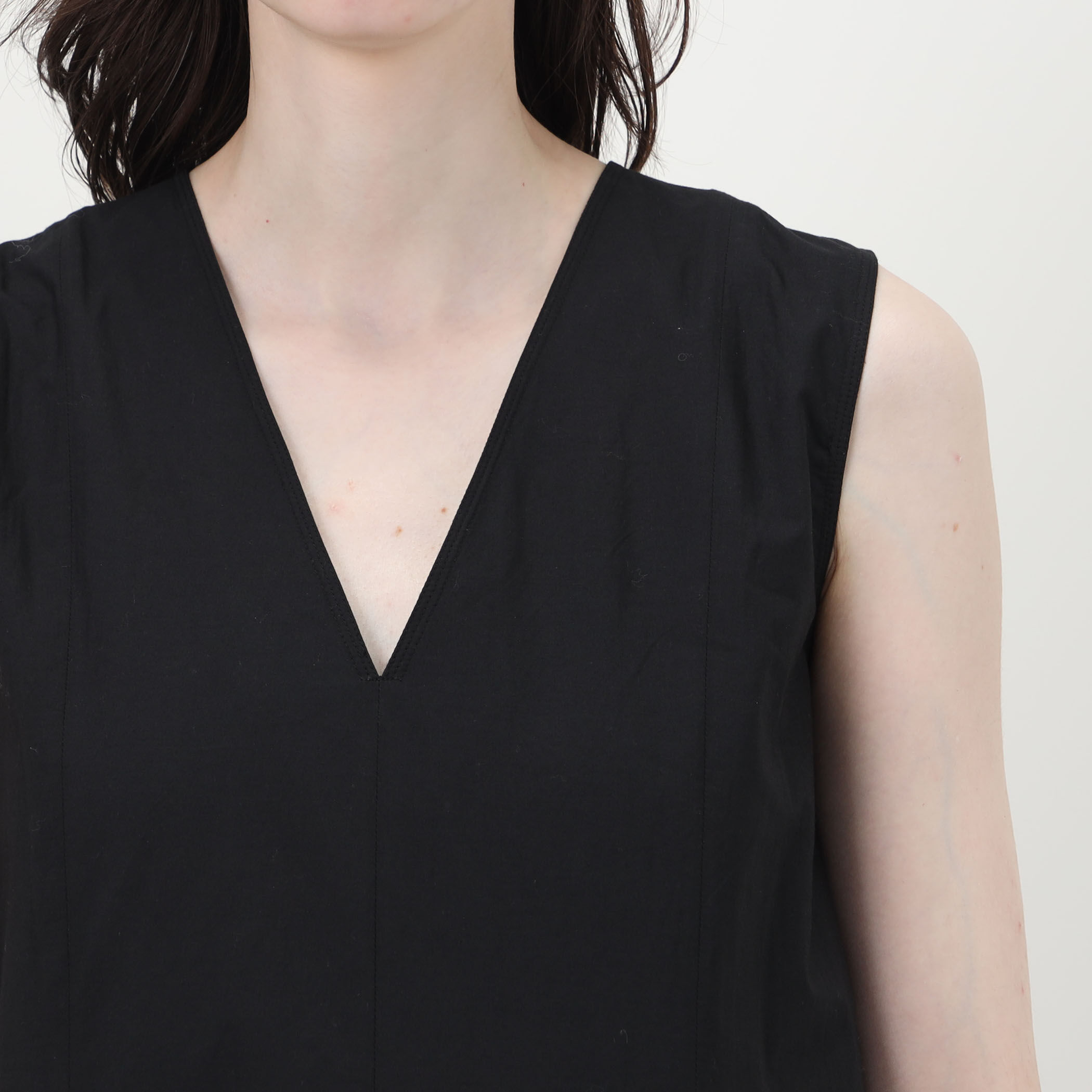 別注】ne Quittez pas BLACK ORGANZA COMB ノースリーブ ロング