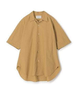 120/2コットン オープンカラーハーフスリーブ ロングシャツ