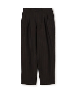 ウールモヘア バレルシルエット2プリーツ スラックス
