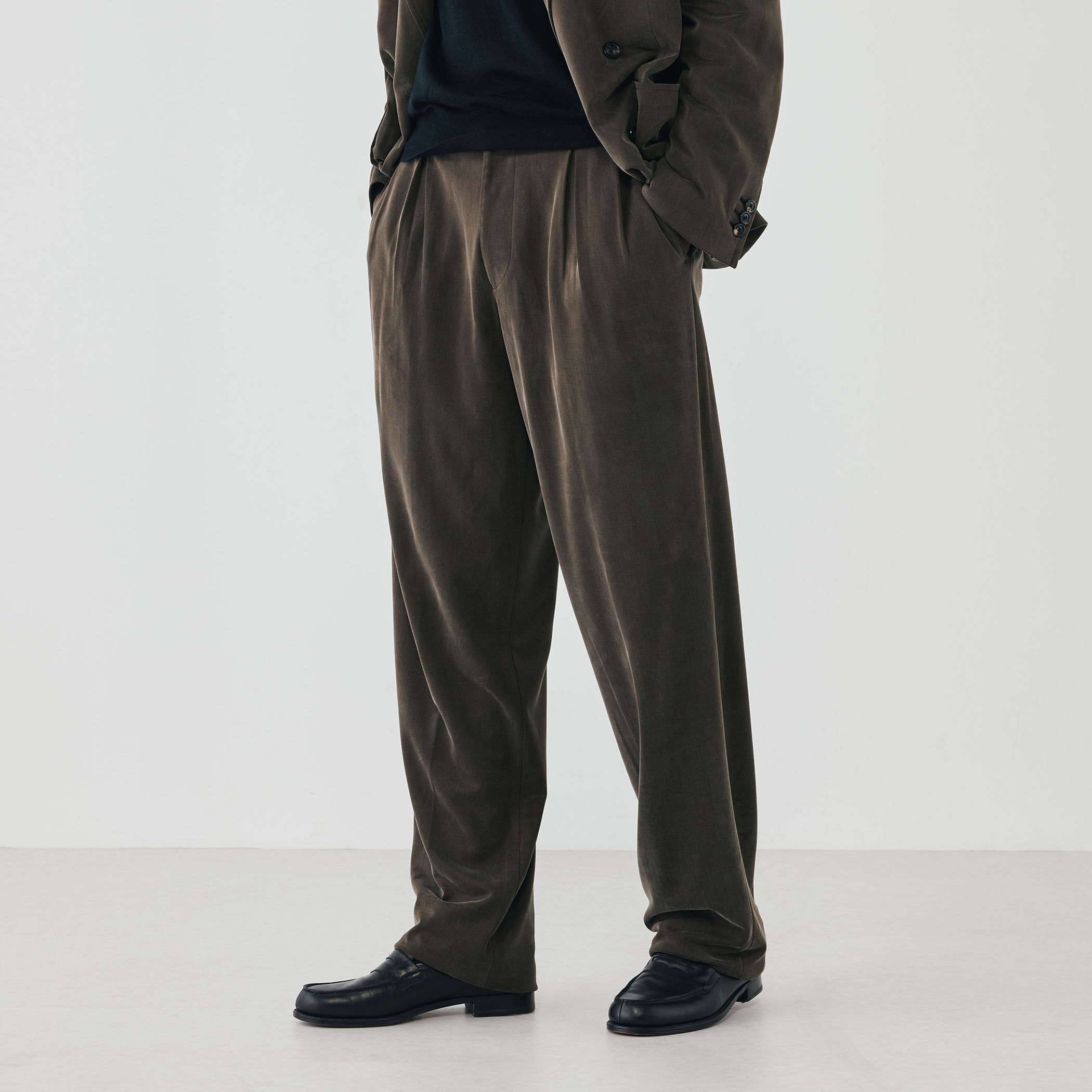 キュプラナイロンポリウレタン スラックス STAFF JERSEY