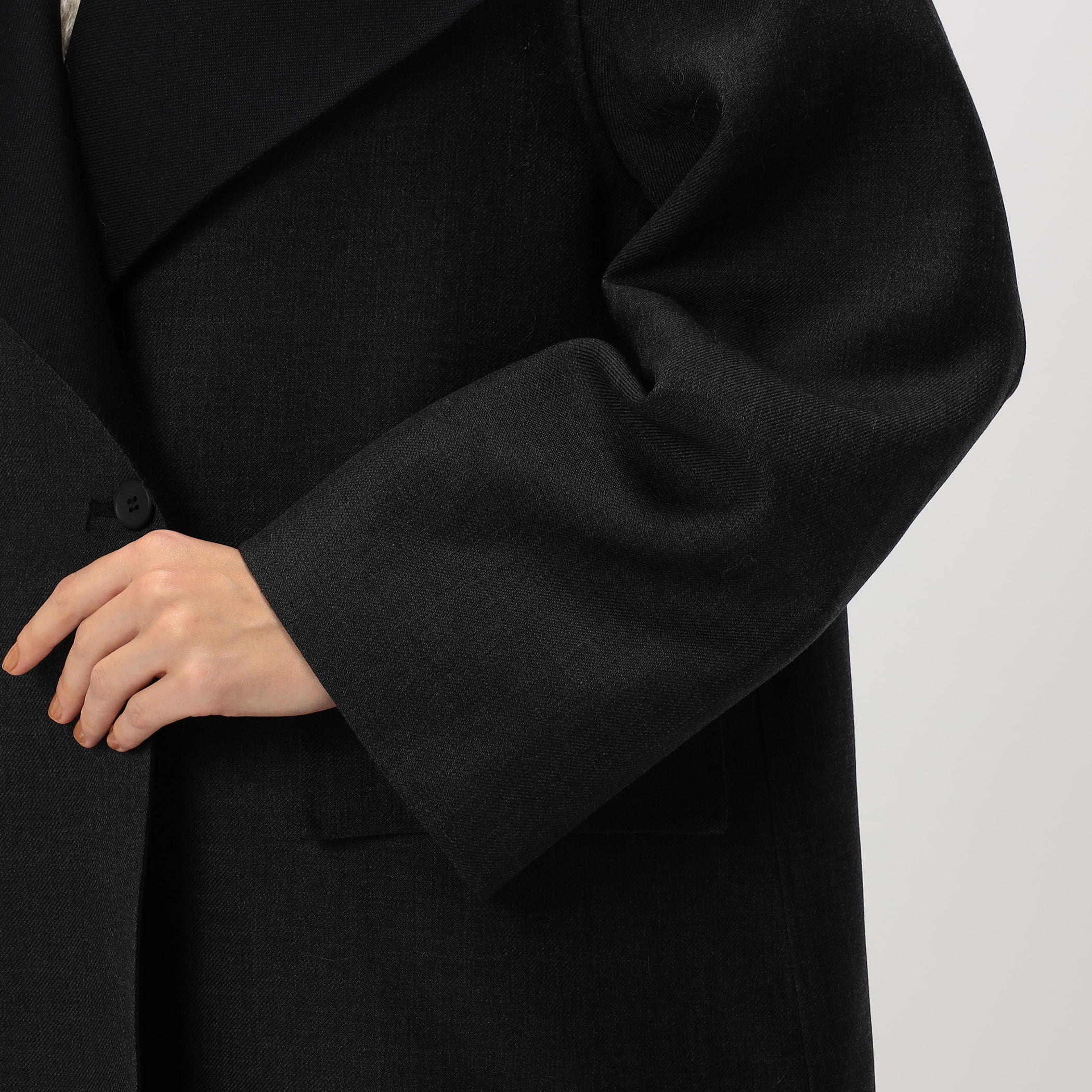 ダブルフェイスツイル オープンカラーコート｜トゥモローランド 公式通販