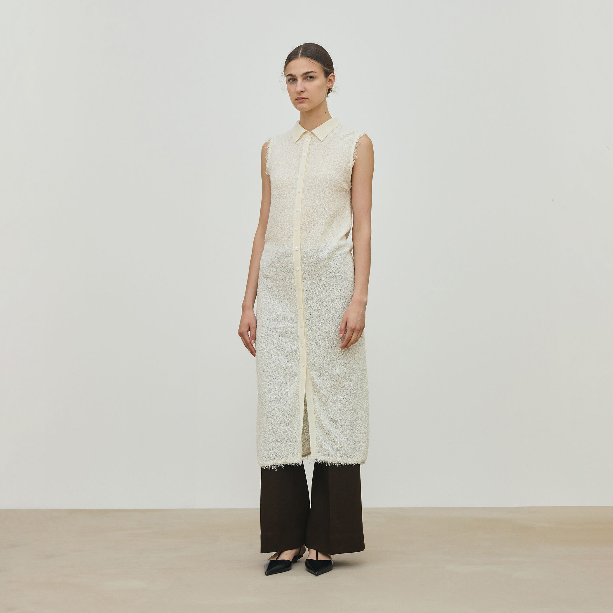 ワンピース YOON*size100 ニットタフタコンビスカラップ ワンピース(ワンピース)｜TO BE CHIC