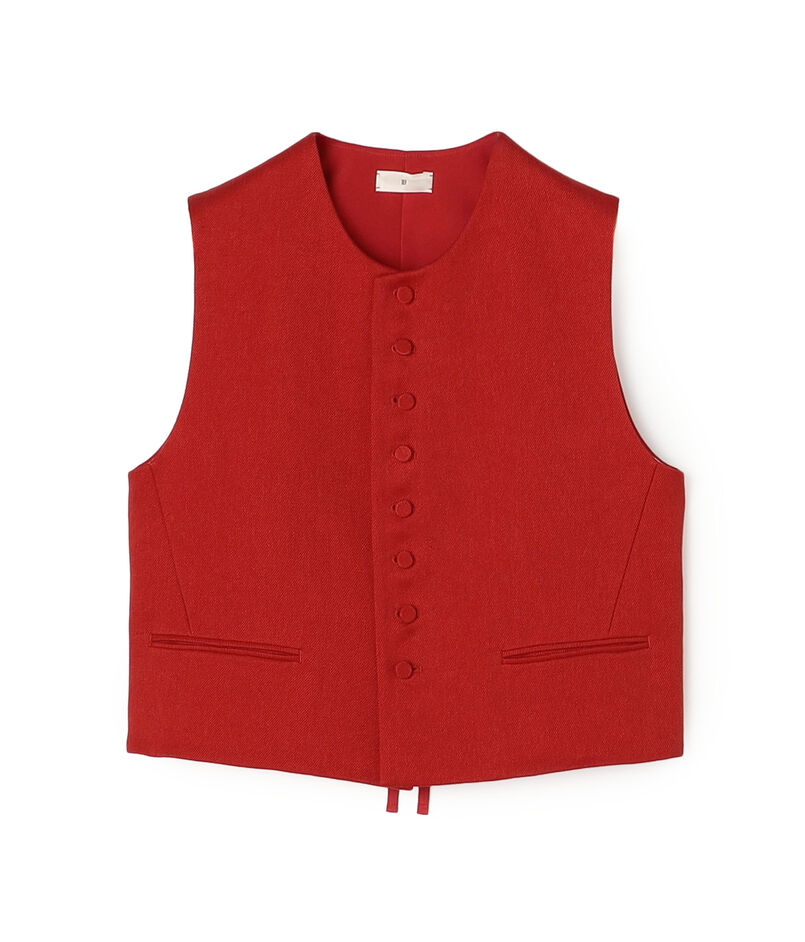 リネンツイル ショートジレ