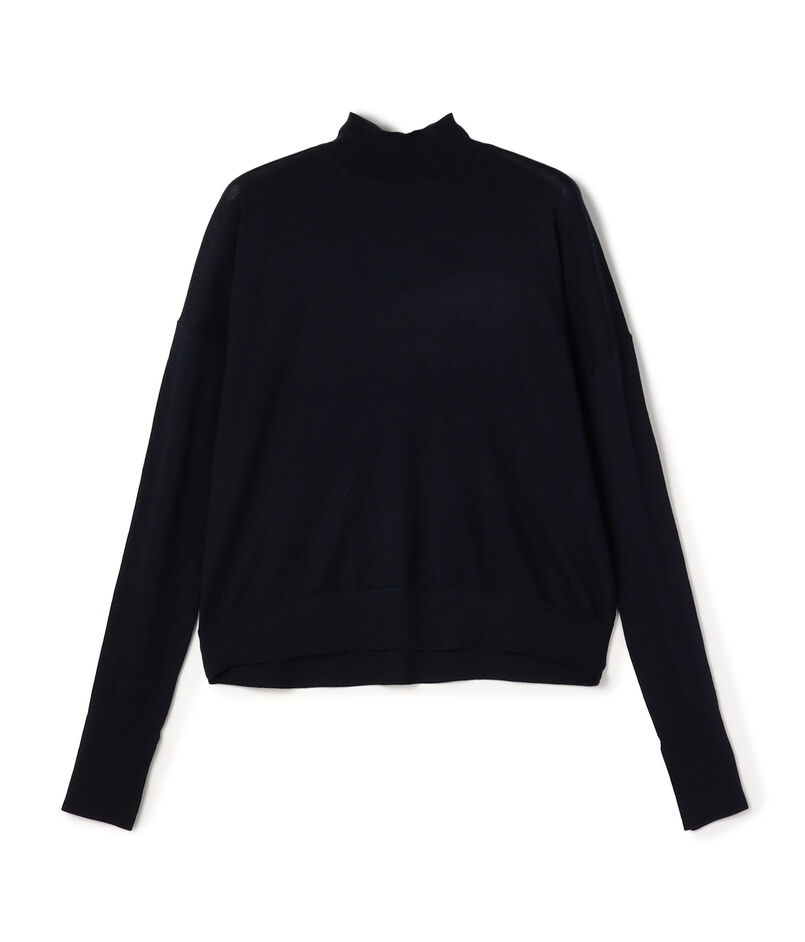 カシミヤシルク モックネックプルオーバー