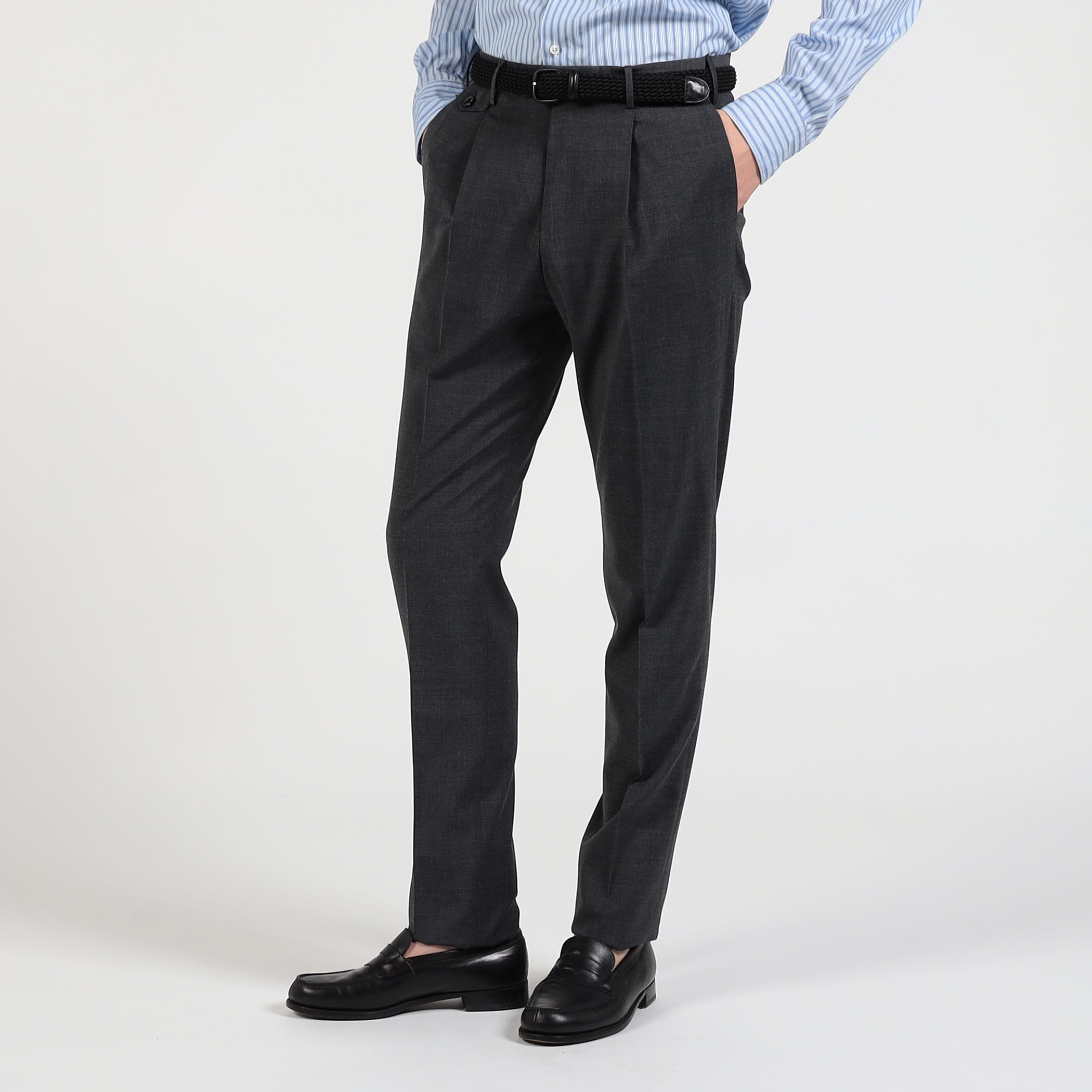 PT TORINO Gentleman Fit ポリエステルウール 1プリーツ スリム