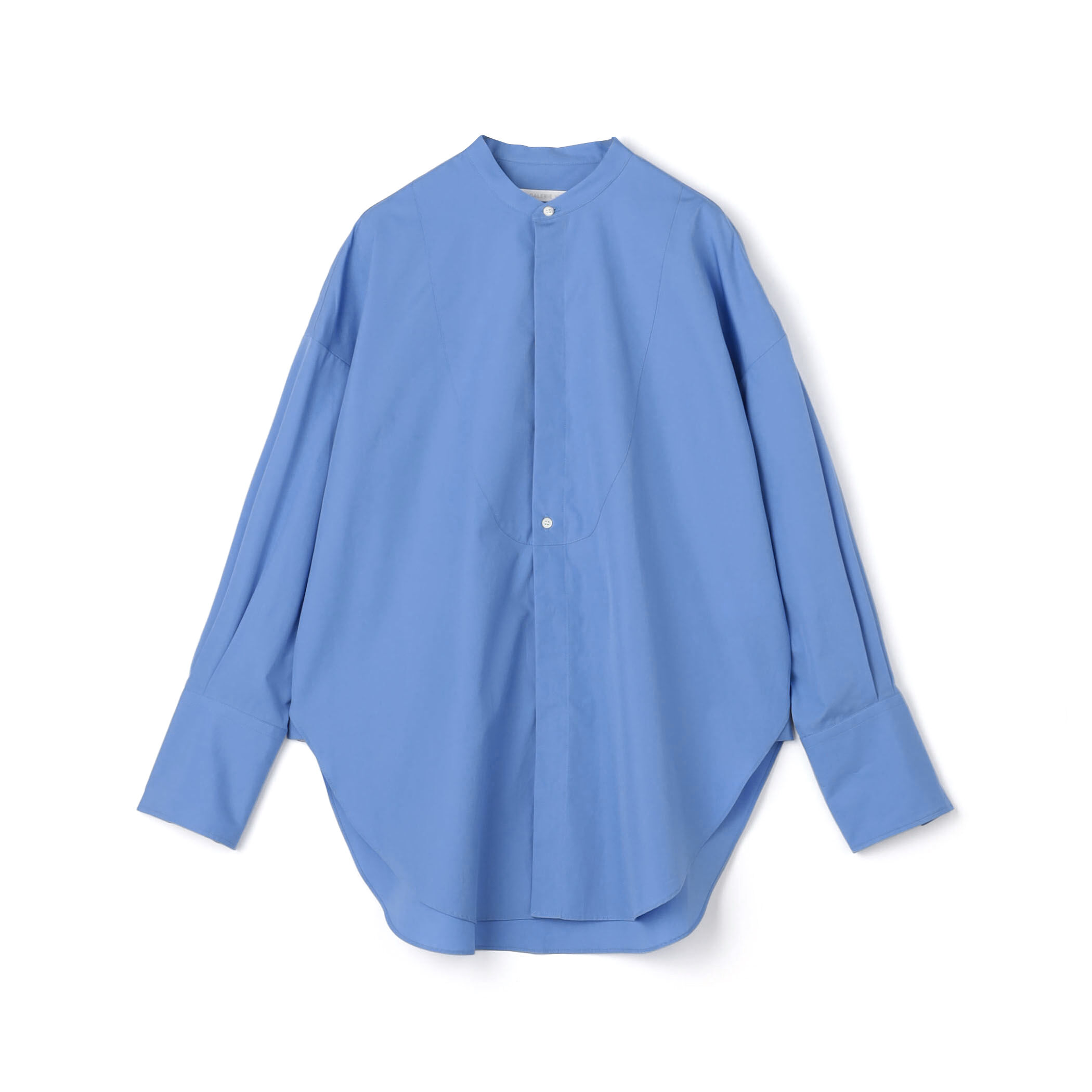 コットン100%【 】ブロードビューTシャツ セール】 コットンブロード バンドカラーシャツ （シャツ
