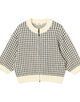 ギマコットンチェック ジップアップカーディガン