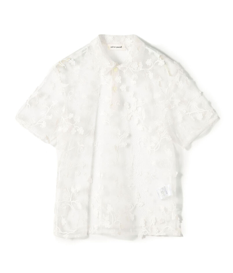 edition pourell トリコット エンブロイダリーシャツ