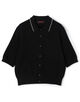 コットンカシミヤ パールポロカーディガン