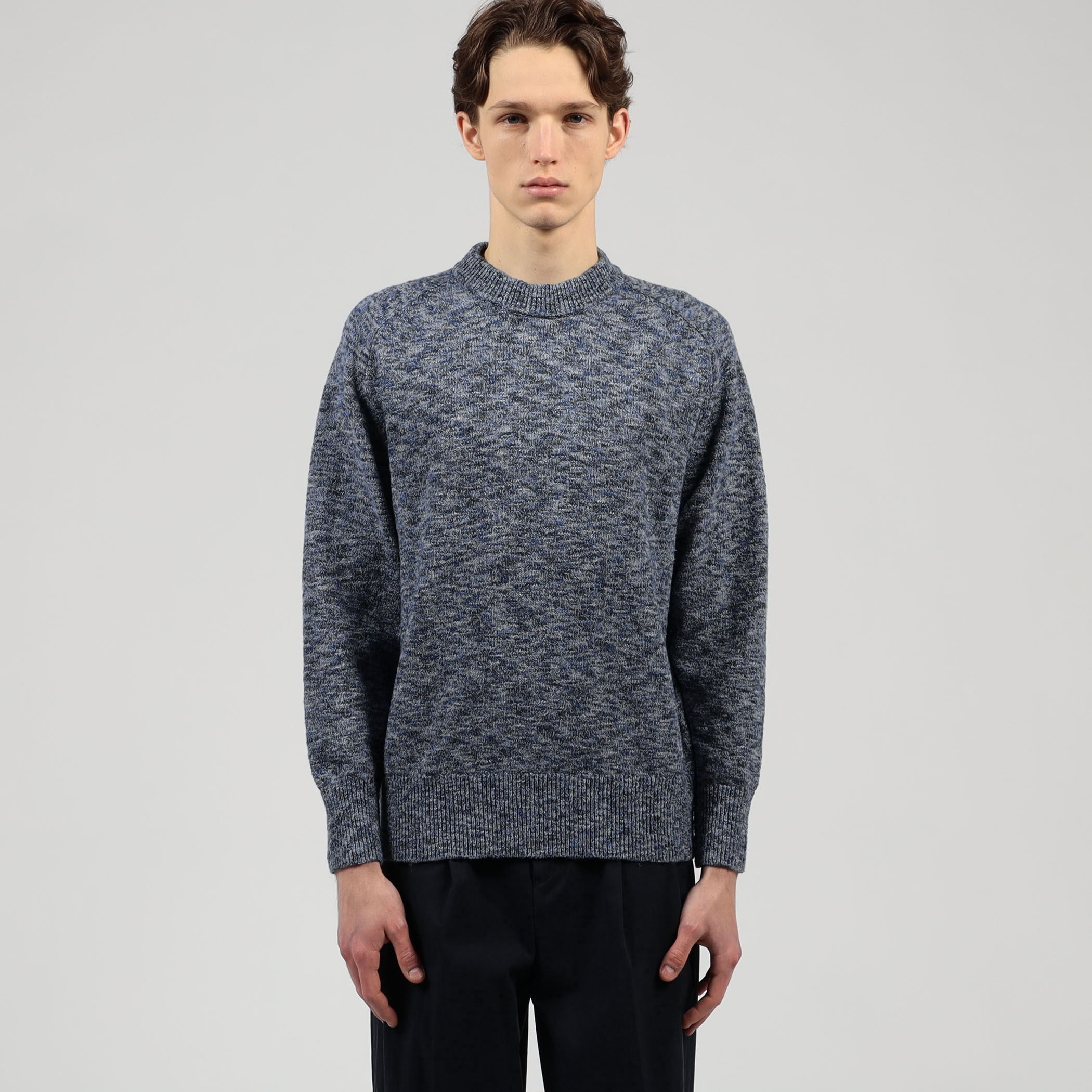 TOMORROWLAND tricot コットンナイロンメランジニット クルーネック