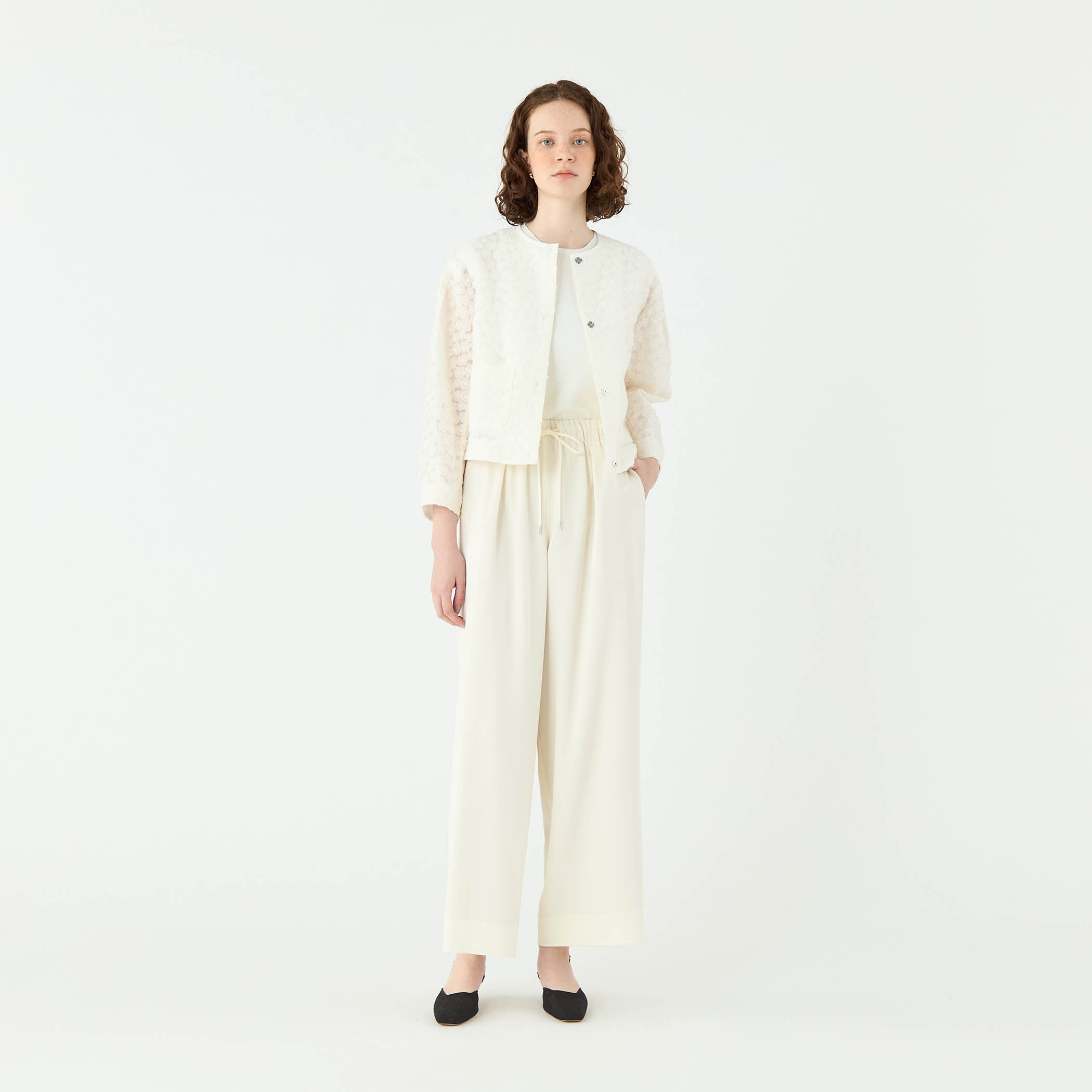 アリッサムカットジャカード クルーネックジャケット