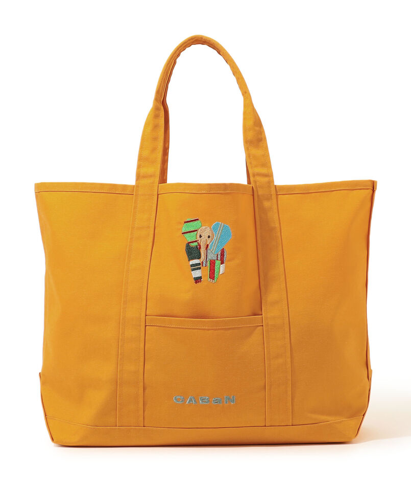 Elephant刺繍 プレイフルトートバッグ