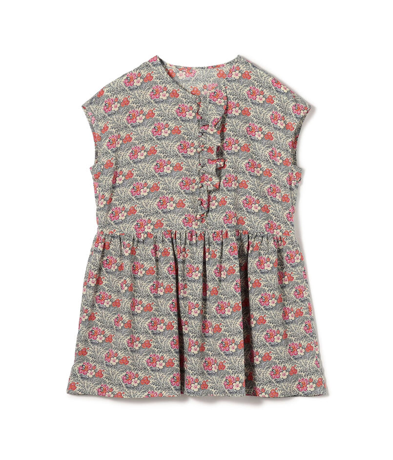 レーヨンプリント アシンメトリーフリルブラウス