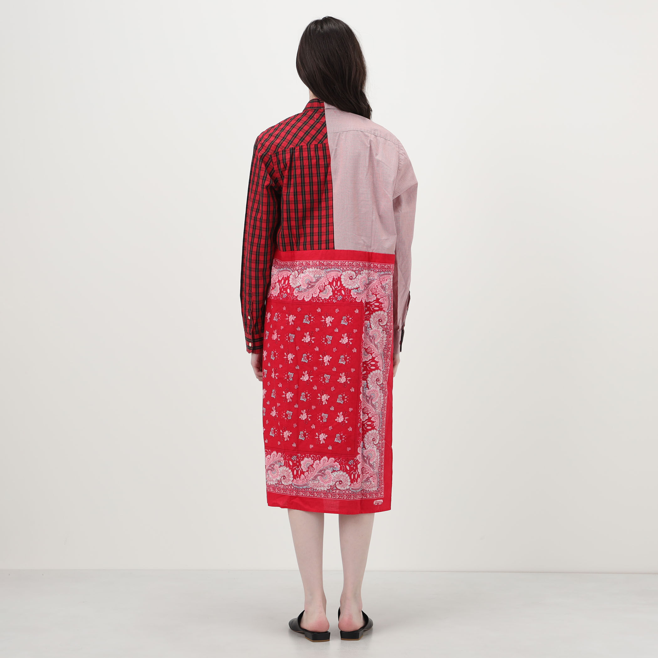 Bettina Bakdal The Cotton Provence パッチワークシャツドレス