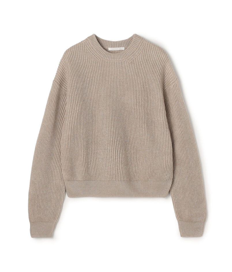 リネンフィッシャーマンズリブ クルーネックプルオーバー