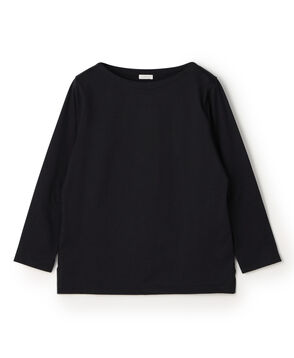 ファインコットン ボートネックプルオーバー