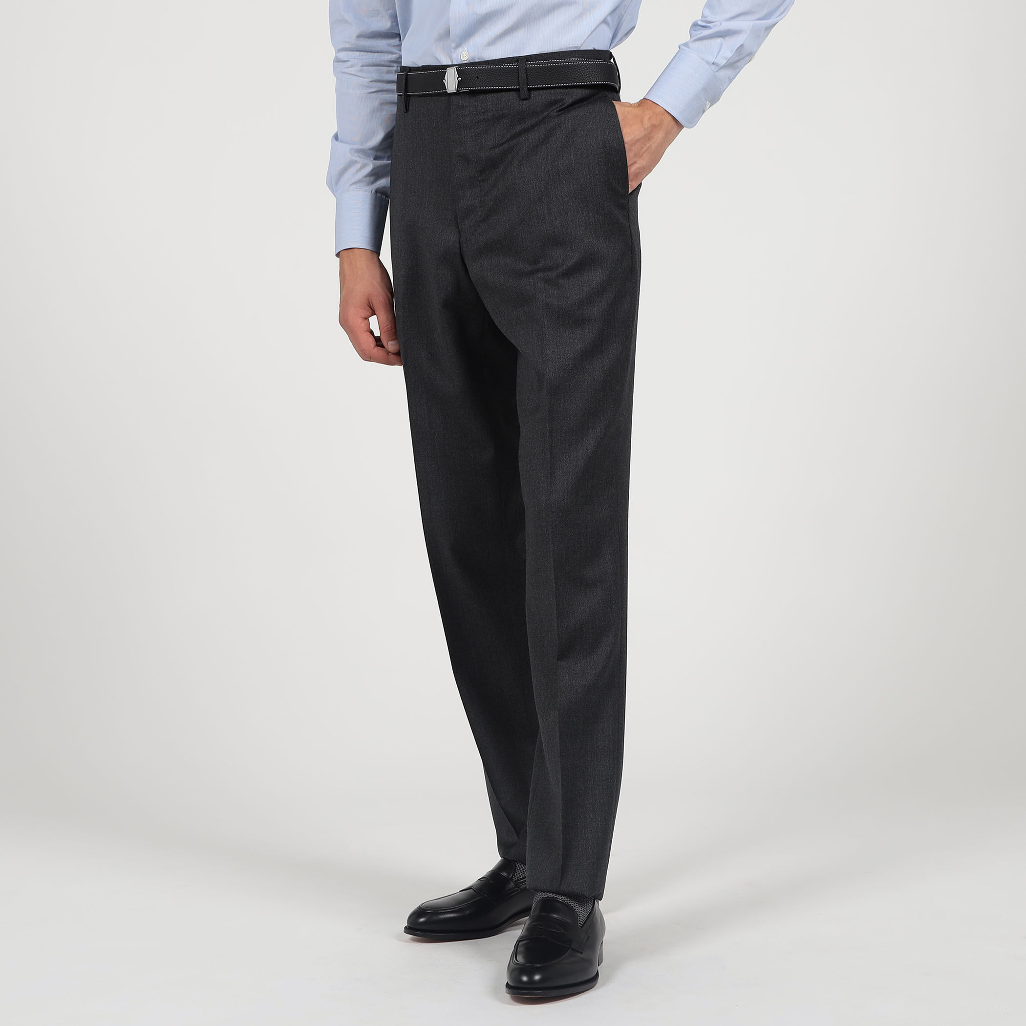 VIGANO' RELAX スラックス サイズ44 黒　新品　タグ付 ワイドストレートスラックス[品番：WG010090412]｜WEGO【MEN