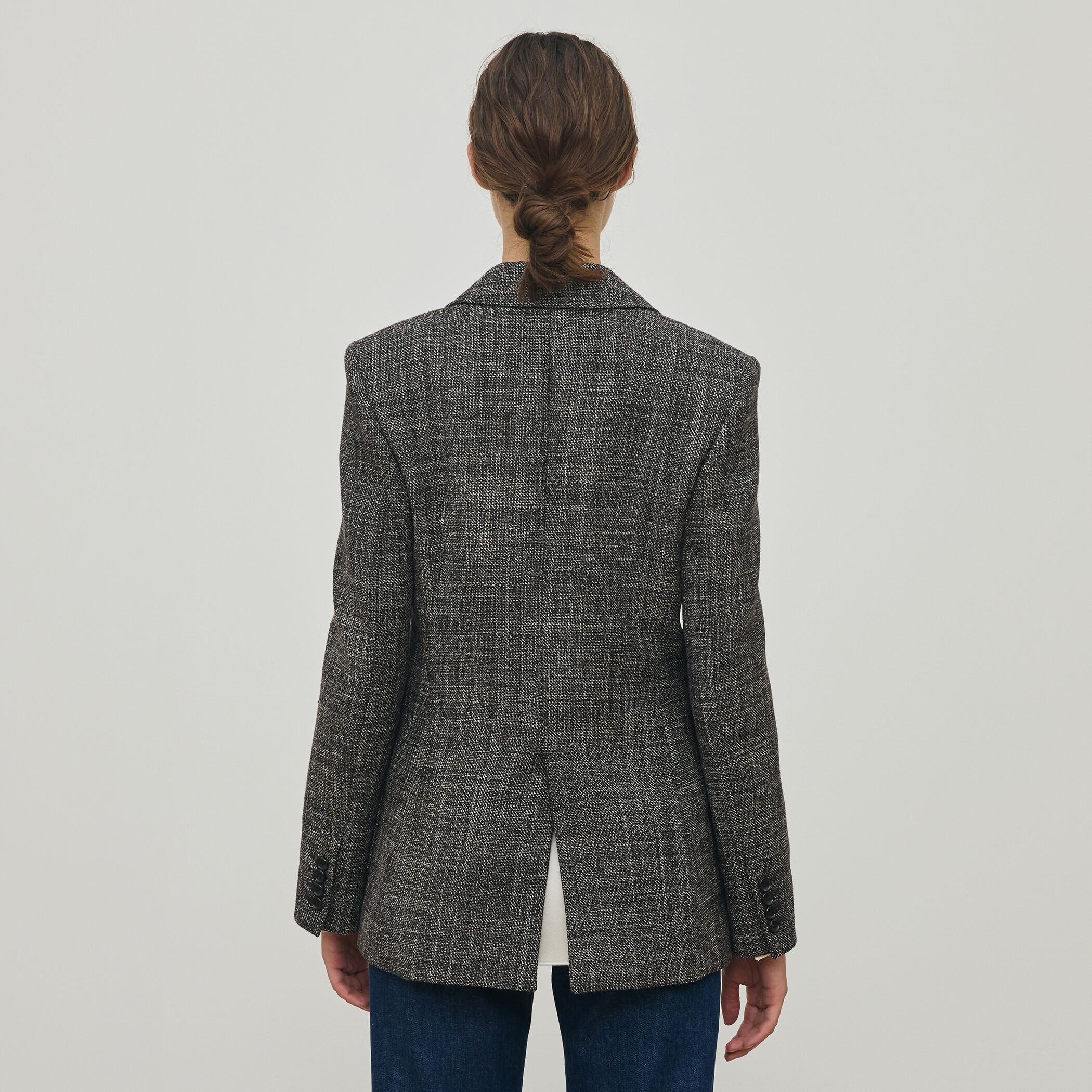 ウールリネンツイード バイカラージャケット｜トゥモローランド 公式通販