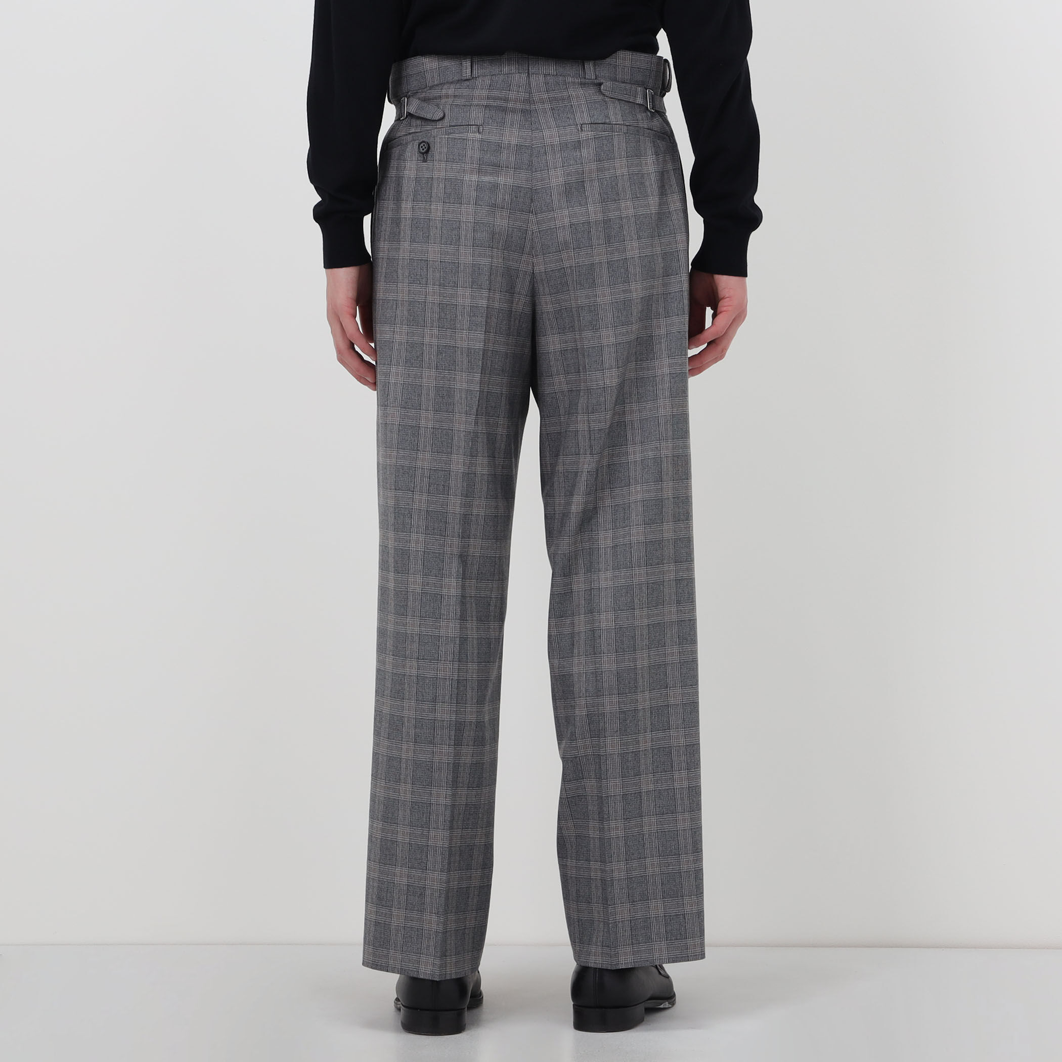 MAATEE&SONS JEFFERLY ウールグレンチェック 2プリーツスラックス