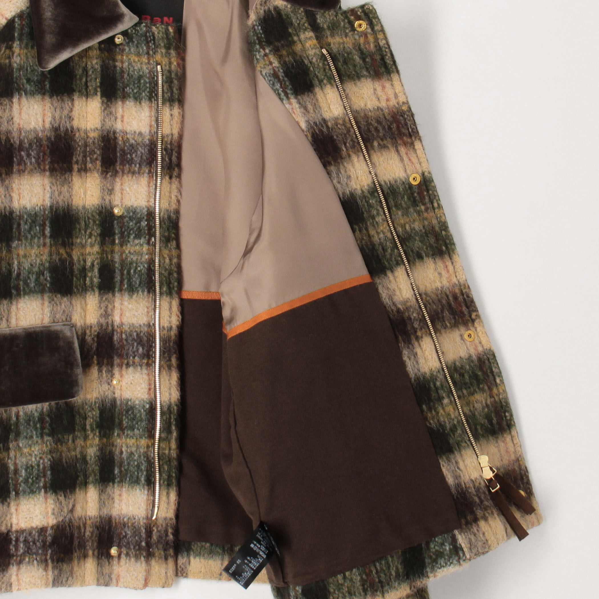 シャギーチェック ジップアップブルゾン｜トゥモローランド 公式通販