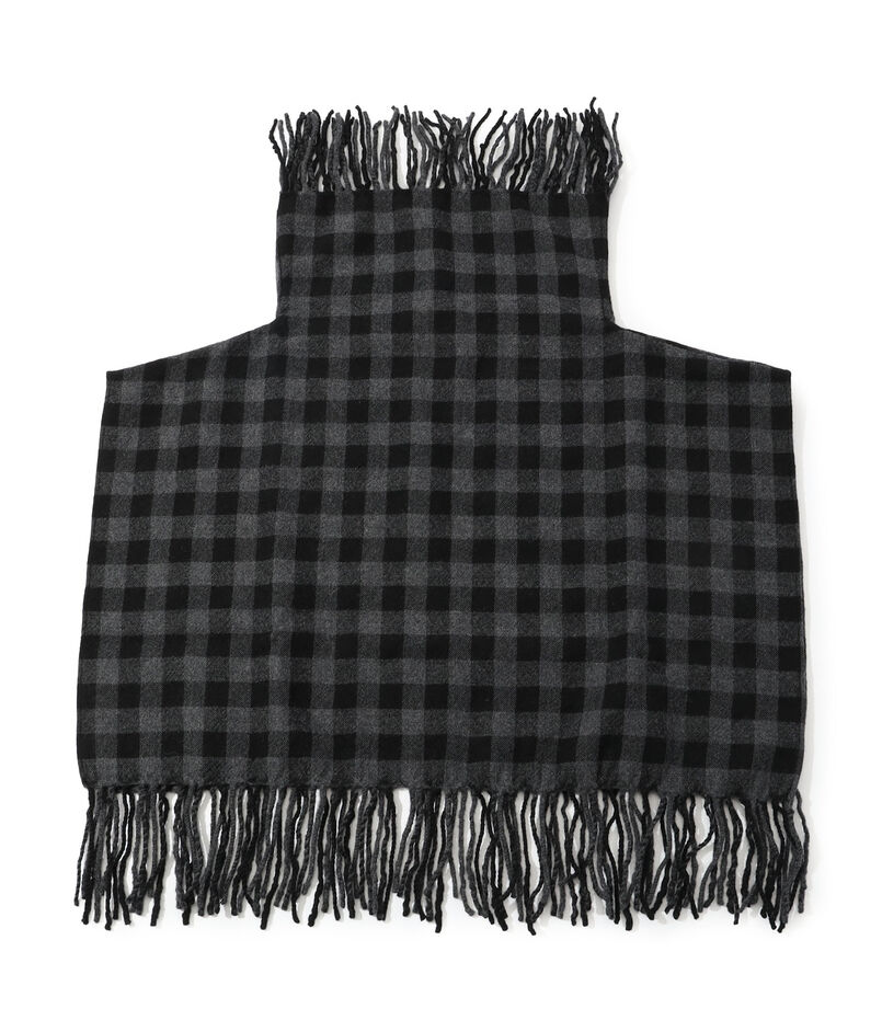 HAVERSACK ATTIRE ウールビエラチェック フリンジネックウォーマー