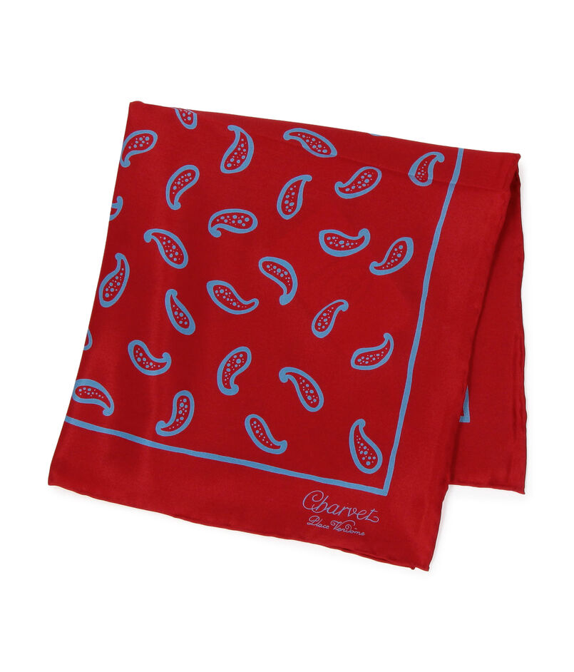 Charvet シルクプリント ポケットチーフ