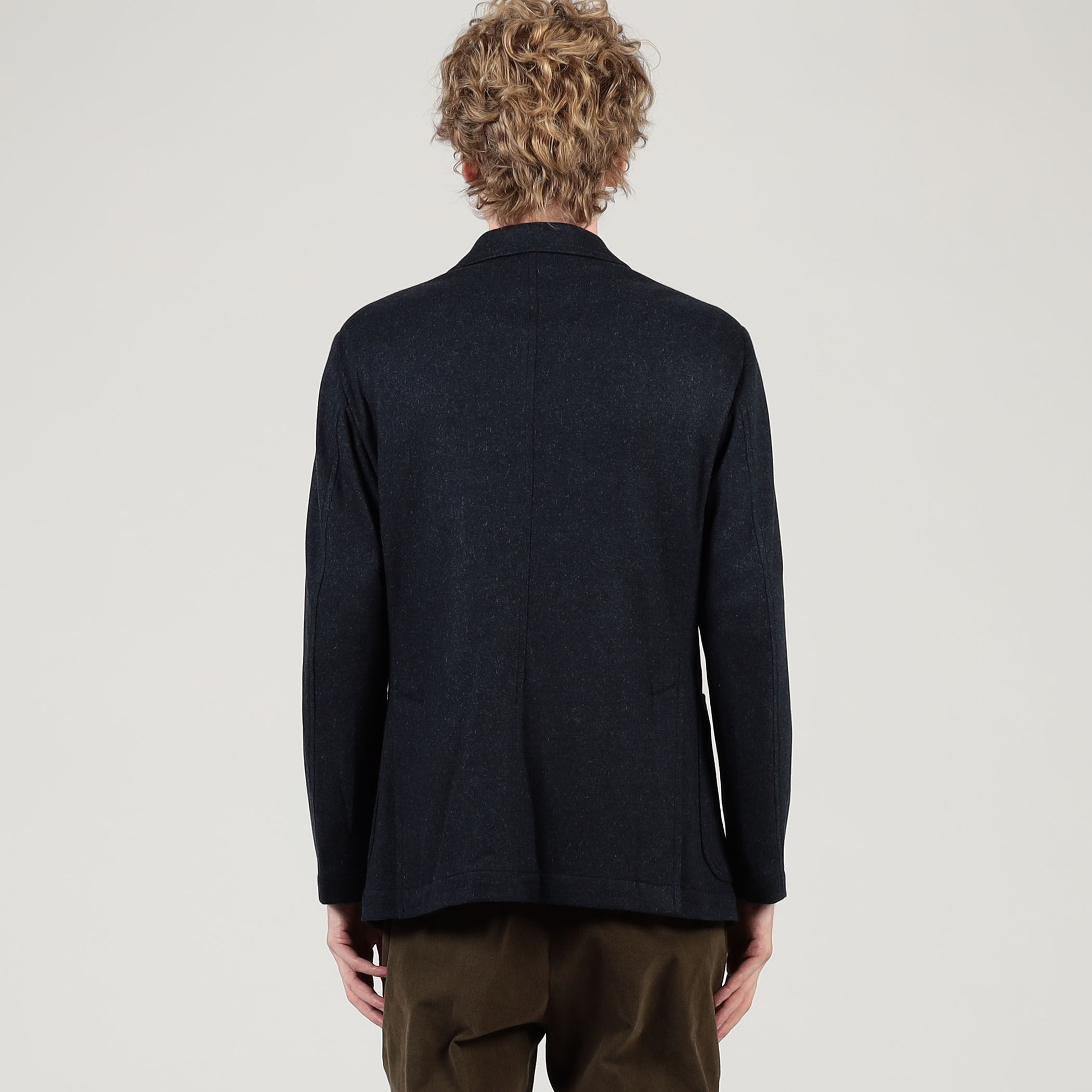 ★美品★ebure★カシミヤダブルジャケット★ カシミヤジャージー ダブルブレステッド6Bジャケット BRESCHI