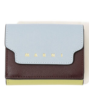 MARNI TRIFOLD BIG LOGO サフィアーノレザー製三つ折りウォレット