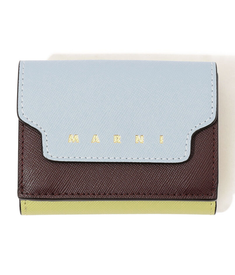 MARNI TRIFOLD BIG LOGO サフィアーノレザー製三つ折りウォレット