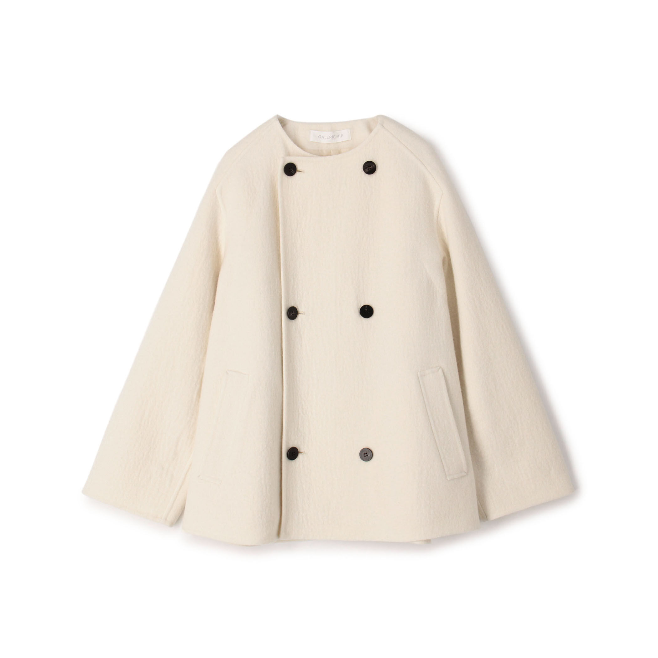 たき　GALERIE VIE ベージュ ノーカラートレンチコート GALERIE VIE トレンチノーカラー コートトゥモローランド