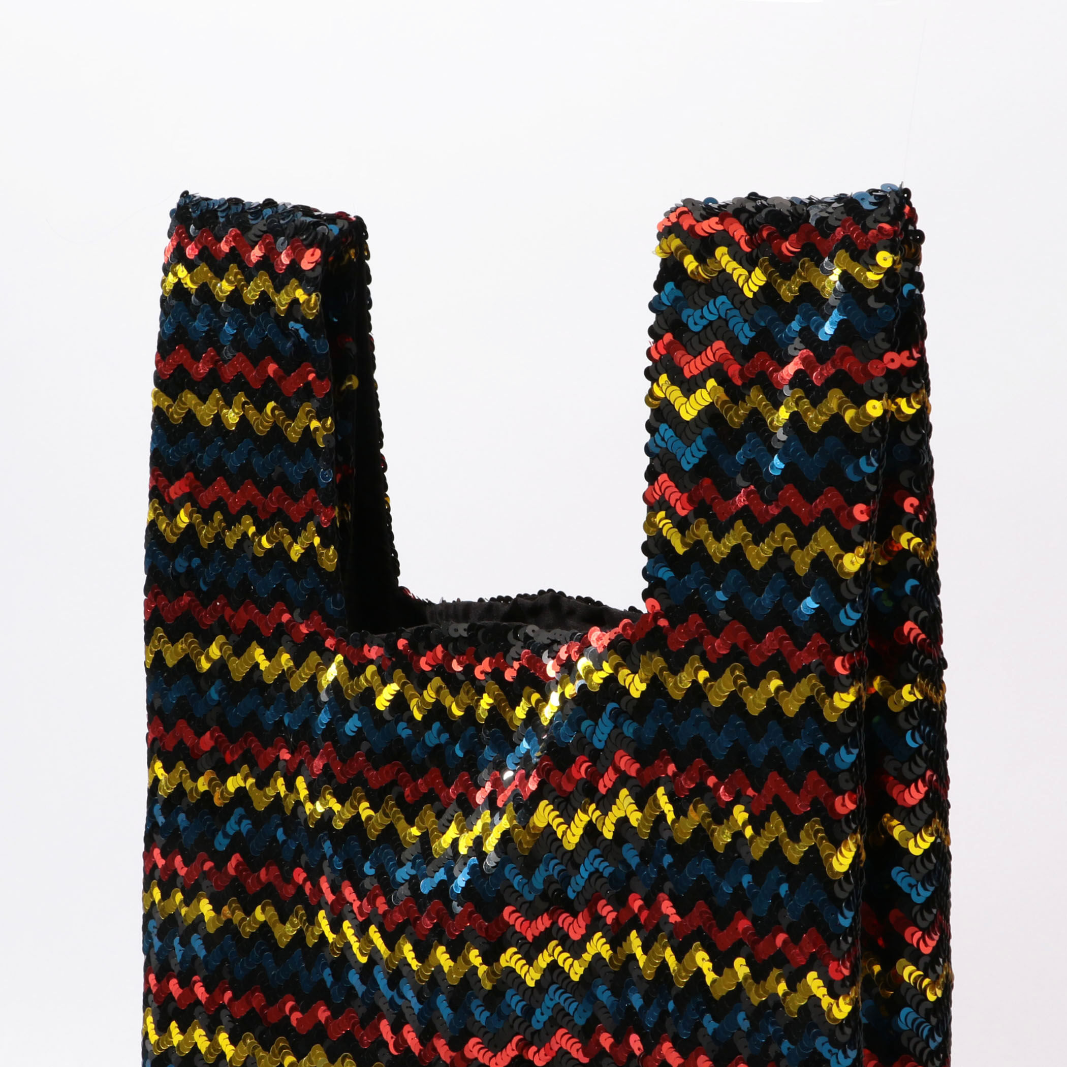 定価6.9万 新品 ASHISH スパンコール ジグザグ ショッピング バッグ 定価6.9万 新品 ASHISH スパンコール ジグザグ ショッピング