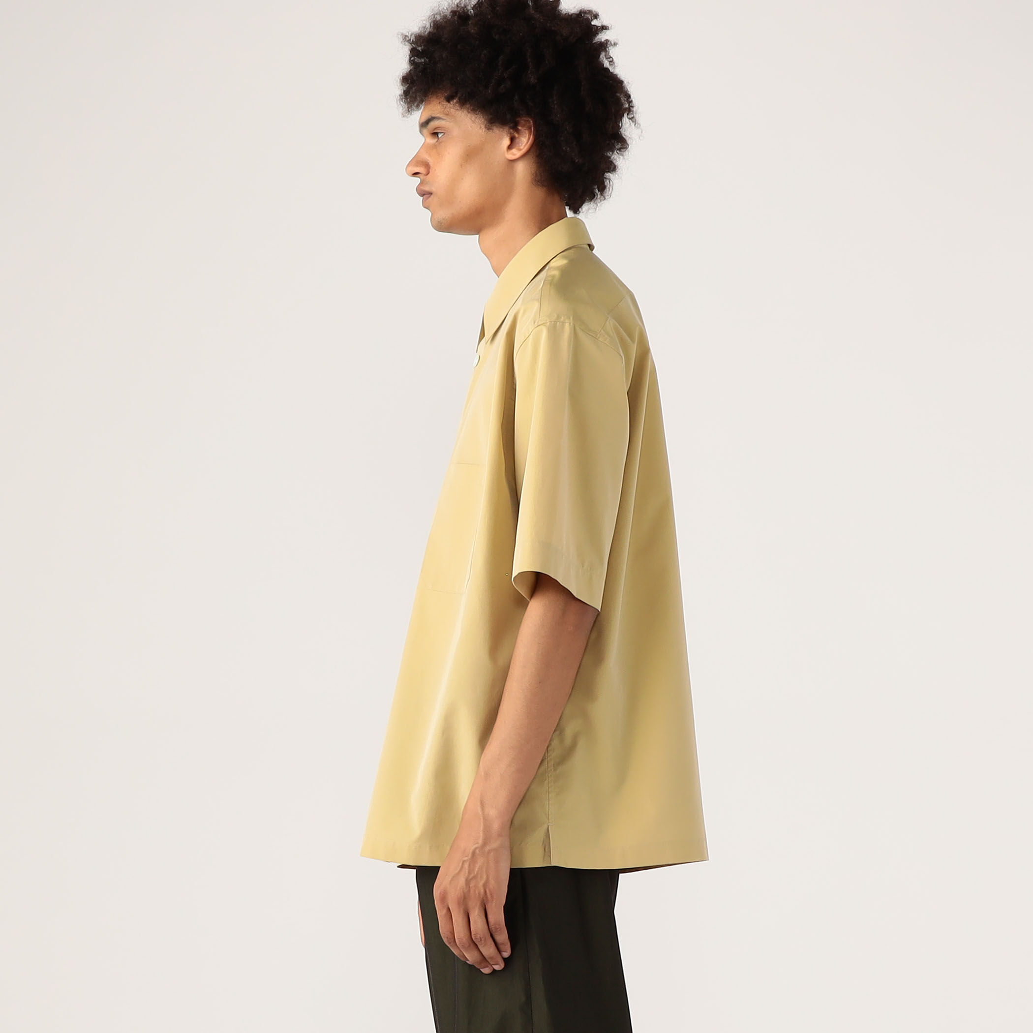 CABaN コットン シャンブレー ハーフスリーブシャツ CABaN コットン シャンブレー ハーフスリーブシャツ