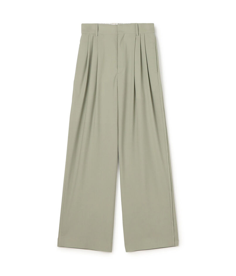 ウォッシャブルウール 3タックワイドパンツ