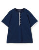 コットンレイヤードヘンリーTシャツ