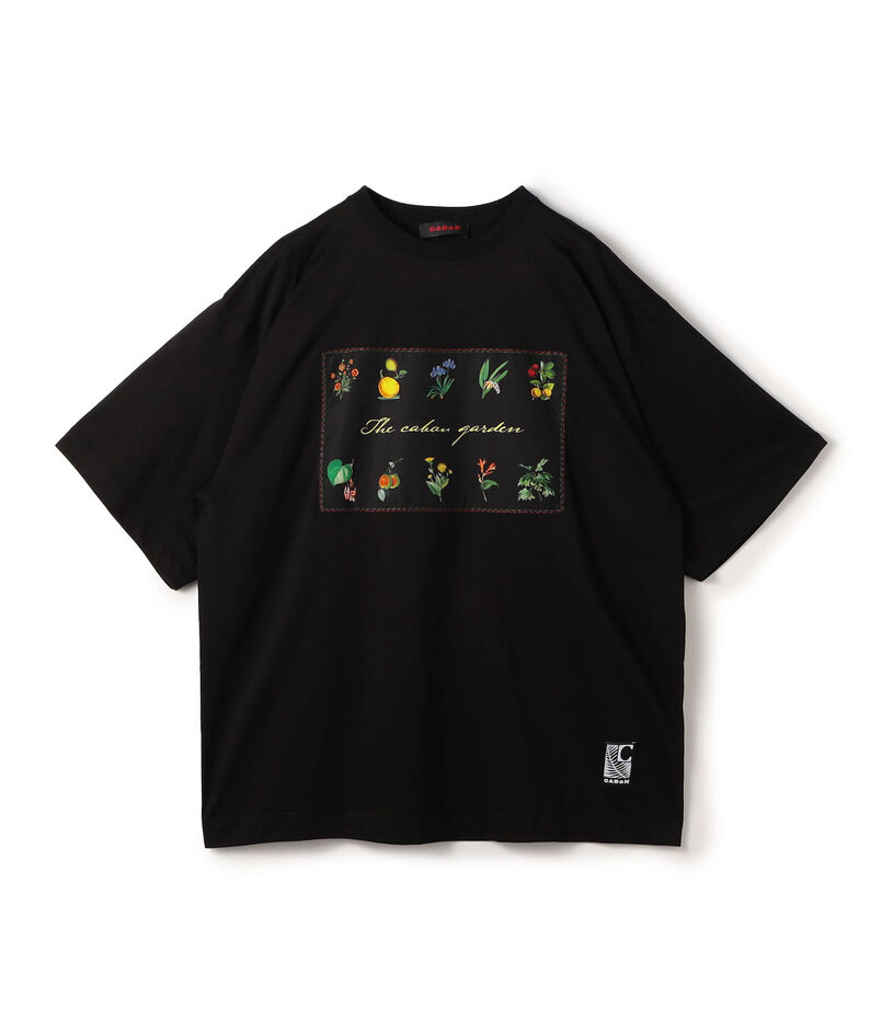 CABaN スビンコットン GREEN SHOWERプリントTシャツ