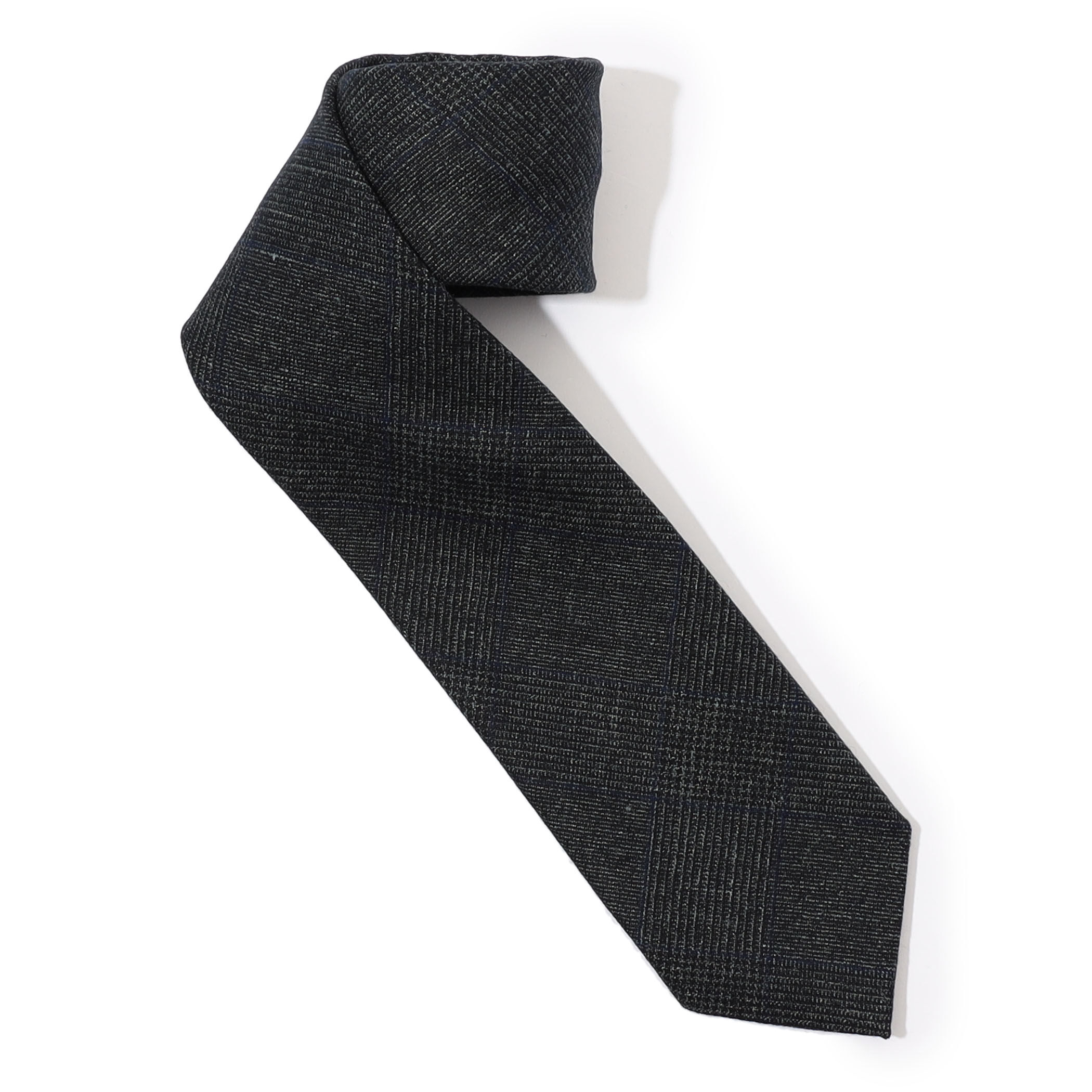 【未使用に近い】stefanobigiトゥモローランド別注 ウール ネクタイ STEFANO BIGI ウールシルクリネン チェックネクタイ｜トゥモローランド